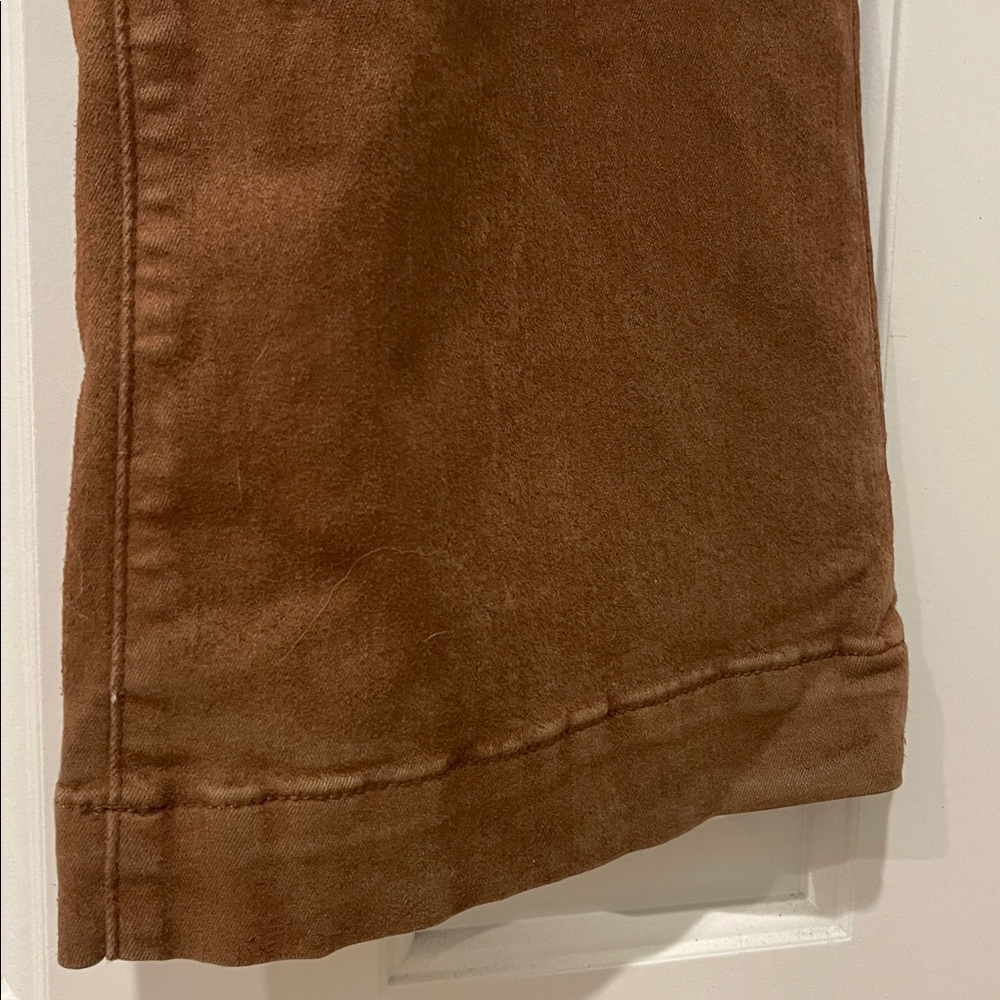 Paige Jeans Woman Leenah High Rise Wide Leg Denim Brown Pant Stretch Size 25 - Picture 7 of 9